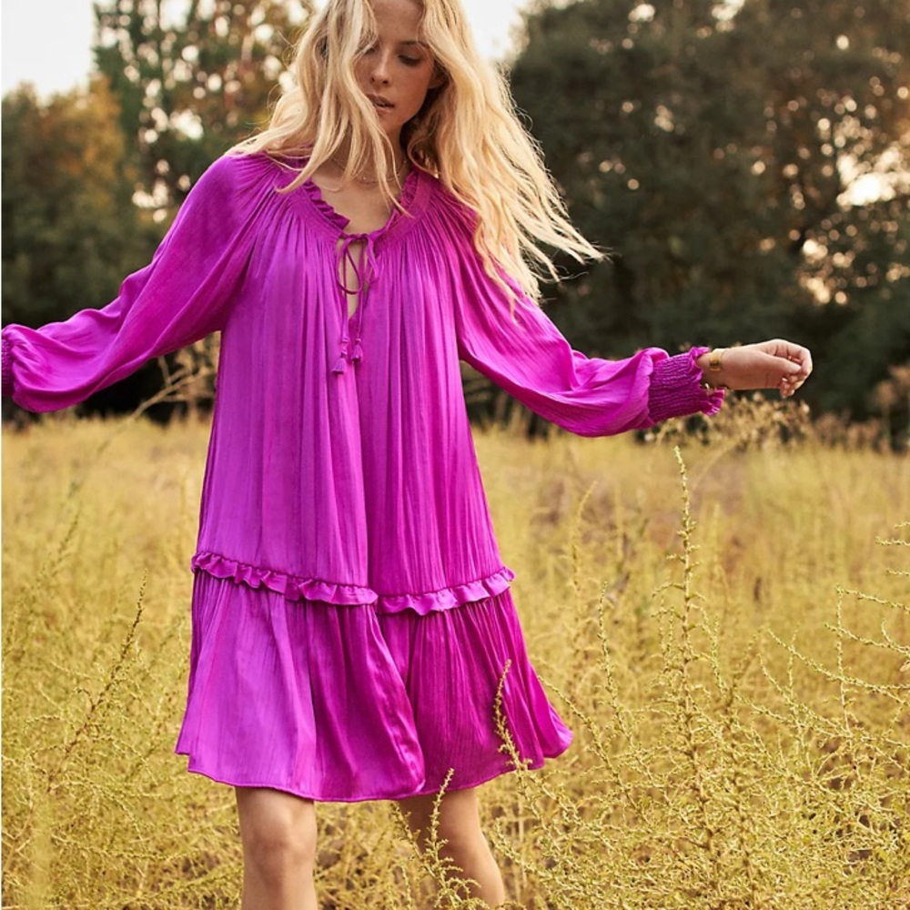 Anthropologie Pinkish Purple Mini Dress